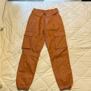 Nike Jordan faux leather utility pant